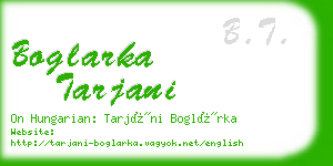 boglarka tarjani business card